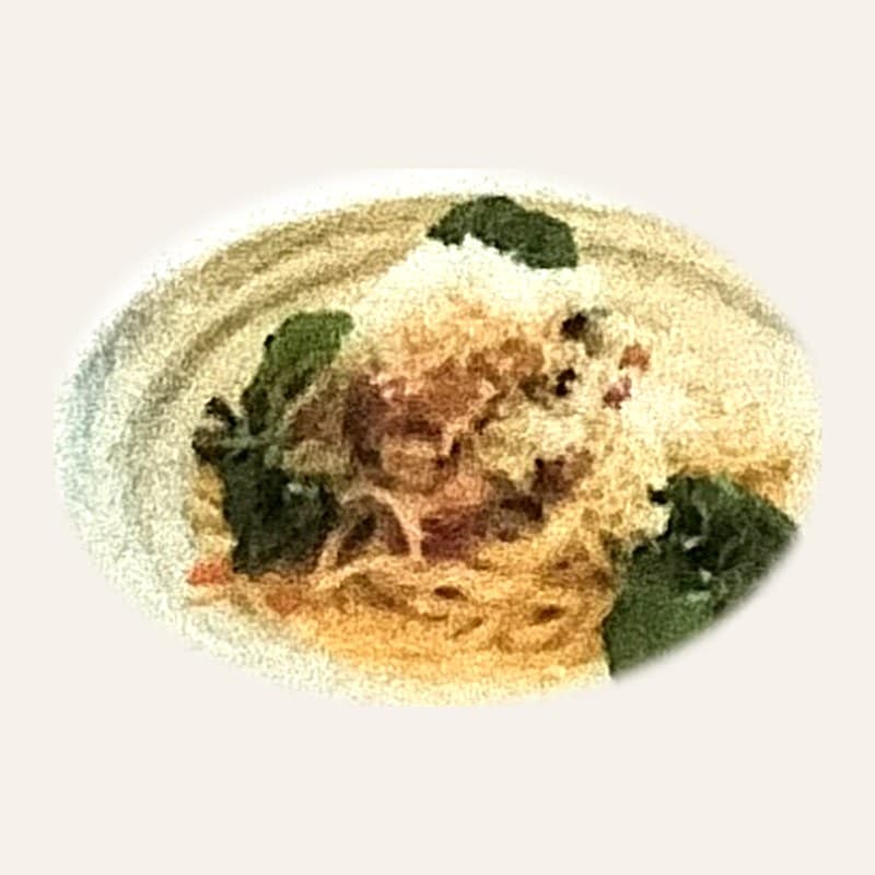 自家製ベーコンといろいろ野菜のクリームソース